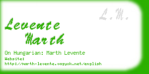 levente marth business card